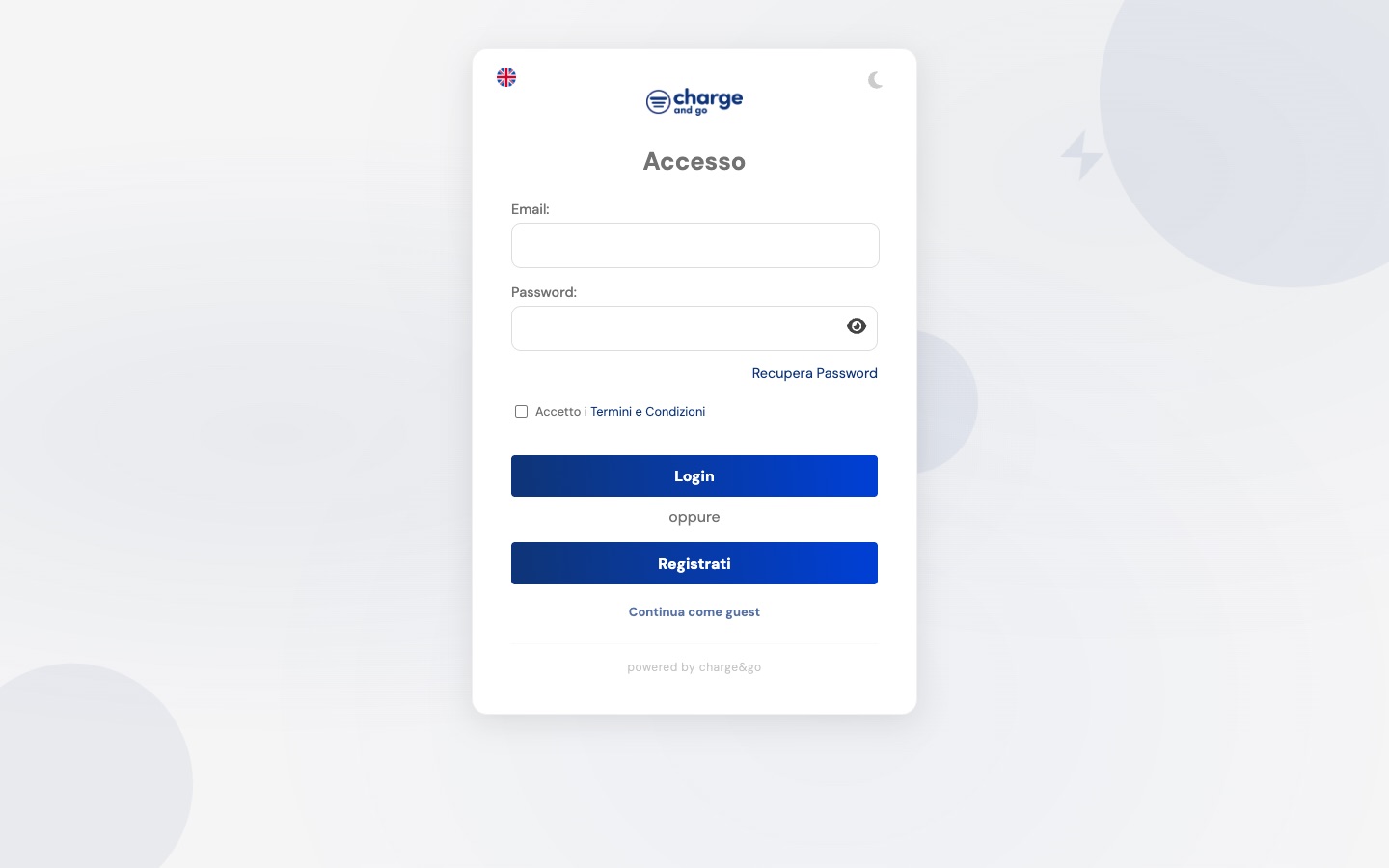 Charge and Go — progetto